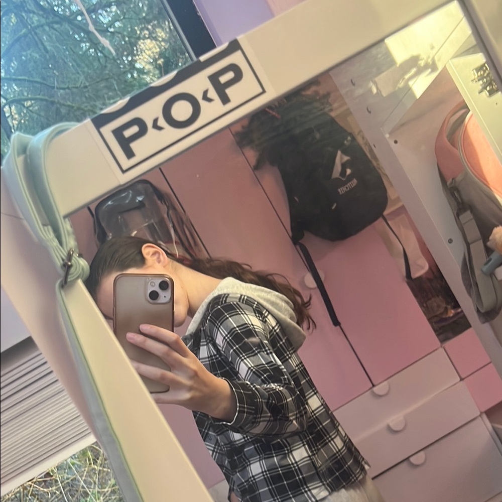 Black and White Plaid Hoodie
